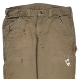 Carhartt Carpenter Trousers - 33W 32L Khaki Cotton