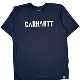 Carhartt Tall T-Shirt - Large Navy Cotton