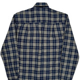 Dickies Checked Flannel Shirt - Small Blue Cotton