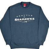 Seattle Seahawks Nfl Football Sweatshirt - Small Blue Cotton