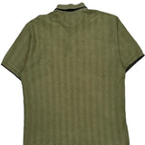 Chaps Ralph Lauren Striped Polo Shirt - Large Green Cotton