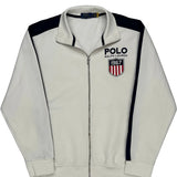 Polo By Ralph Lauren Track Jacket - XL White Cotton