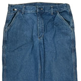 Original Fit Carhartt Double Knee Carpenter Pants - 34W 32L Blue Cotton