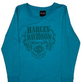 Scorpion Harley-Davidson Chandler, Arizona Harley Davidson Long Sleeve T-Shirt - Small Blue Cotton