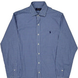 Polo By Ralph Lauren Checked Shirt - Medium Blue Cotton
