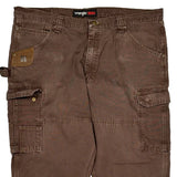 Wrangler Carpenter Pants - 40W 30L Brown Cotton