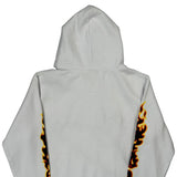 Flame Logo Thrasher Graphic Hoodie - XL White Cotton