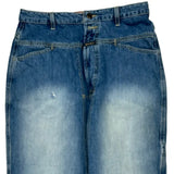 Francois Girbaud Wide Leg Jeans - 32W 31L Blue Cotton