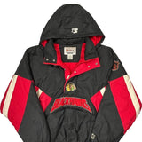 Chicago Blackhawks Starter Graphic Jacket - 2XL Black Nylon