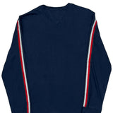 Tommy Hilfiger Striped Long Sleeve T-Shirt - Large Navy Cotton
