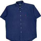 Blake Ralph Lauren Short Sleeve Shirt - Large Blue Cotton