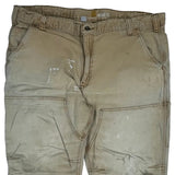 Carhartt Double Knee Carpenter Trousers - 42W 32L Beige Cotton