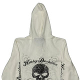 Motorcycles Harley Davidson Graphic Hoodie - Large White Cotton