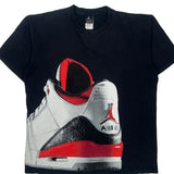 Air Max Jordan Graphic T-Shirt - Large Black Cotton