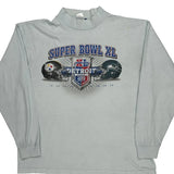 Super Bowl XL Nfl Football Long Sleeve T-Shirt - XL Grey Cotton
