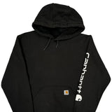 Carhartt Spellout Hoodie - Small Black Cotton