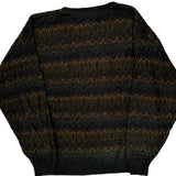 Unbranded Striped Sweater - Large Brown Acrylic