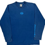Made In USA Nike Graphic Long Sleeve T-Shirt - Large Blue Cotton