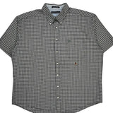 Tommy Hilfiger Short Sleeve Shirt - Large Black & White Cotton