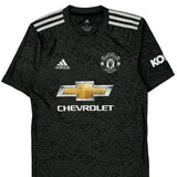 Manchester United Adidas 2020-21 Away Football Shirt - Small Black Polyester
