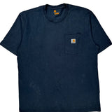 Carhartt T-Shirt - Large Navy Cotton