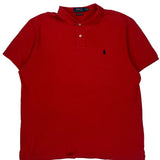 Polo By Ralph Lauren Slim Fit Polo Shirt - XL Red Cotton