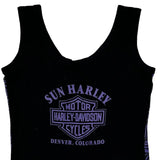 Denver, Colorado Harley Davidson Graphic Tank Top - Medium Black Cotton