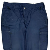 Carhartt Cargo Pants - 36W 33L Navy Cotton Blend