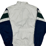 Nike Striped Windbreaker - Large Green Polyester