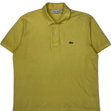 Lacoste Polo Shirt - Large Yellow Cotton