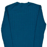 Tommy Hilfiger Cable Knit Jumper - XS Blue Cotton