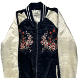 Charlotte Russe Bomber Jacket - Medium Navy Polyester