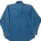 Walt Disney World Mickey Inc Graphic Denim Shirt - Medium Blue Cotton