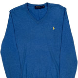 Polo By Ralph Lauren Jumper - Large Blue Cotton