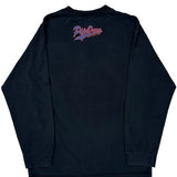 Union Jack Print Pipe Dream Graphic Long Sleeve T-Shirt - Large Black Cotton