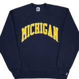 Made In USA Russell Athletic College Sweatshirt - XL Navy Cotton