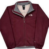 The North Face Fleece Jacket - Medium Burgundy Polyester