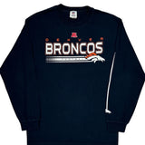 Denver Broncos Nfl Long Sleeve T-Shirt - Large Navy Cotton