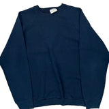 Fruit Of The Loom Blank Sweatshirt - Large Navy Cotton Blend