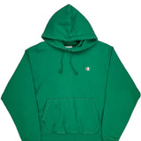 Reverse Weave Champion Hoodie - Large Green Cotton