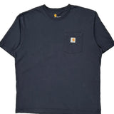 Carhartt T-Shirt - Large Navy Cotton
