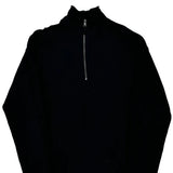 Armani Exchange 1/4 Zip - Large Black Wool