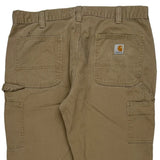 Carhartt Double Knee Carpenter Trousers - 38W 32L Khaki Cotton