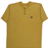 Carhartt T-Shirt - Large Yellow Cotton
