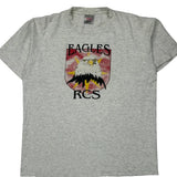 Oneita Single Stitch T-Shirt - Large Grey Cotton