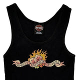 Harley Davidson Let It Roll Harley Davidson Graphic Tank Top - Medium Black Cotton