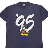 Mickey Mouse 1995 Disney T-Shirt - Large Navy Cotton