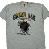 Green Bay Fruit Of The Loom Graphic T-Shirt - XL Grey Cotton Blend