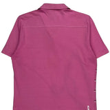 Puma Striped Polo Shirt - Medium Pink Cotton