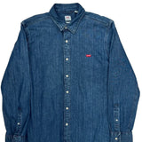 Levis Slim Denim Shirt - Large Blue Denim